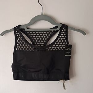 Victoria's Secret Sports Bra Size Small Pink VS Ultimate Unlined Strappy Back